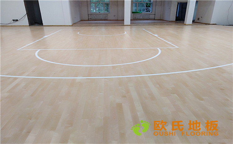 佳木斯市同江消防隊籃球館木地板案例-歐氏運(yùn)動木地板